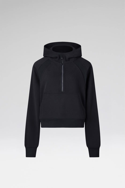 Cropped Half-Zip Hoodie