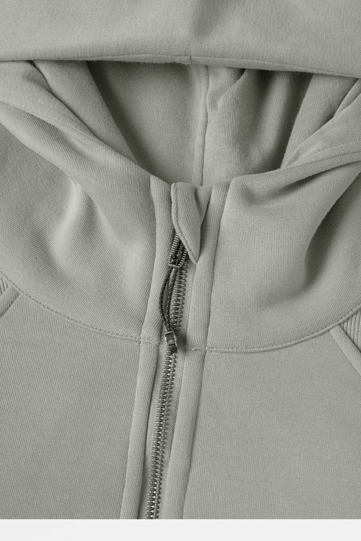 Cropped Zip-Through Hoodie