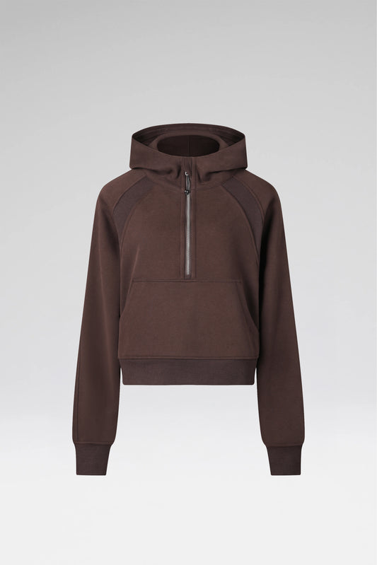 Cropped Half-Zip Hoodie