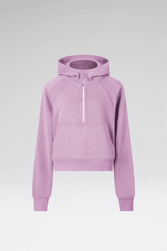 Cropped Half-Zip Hoodie