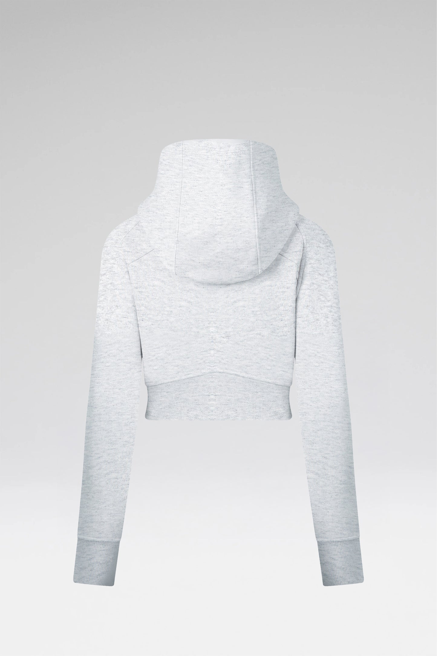 Cropped Zip-Through Hoodie