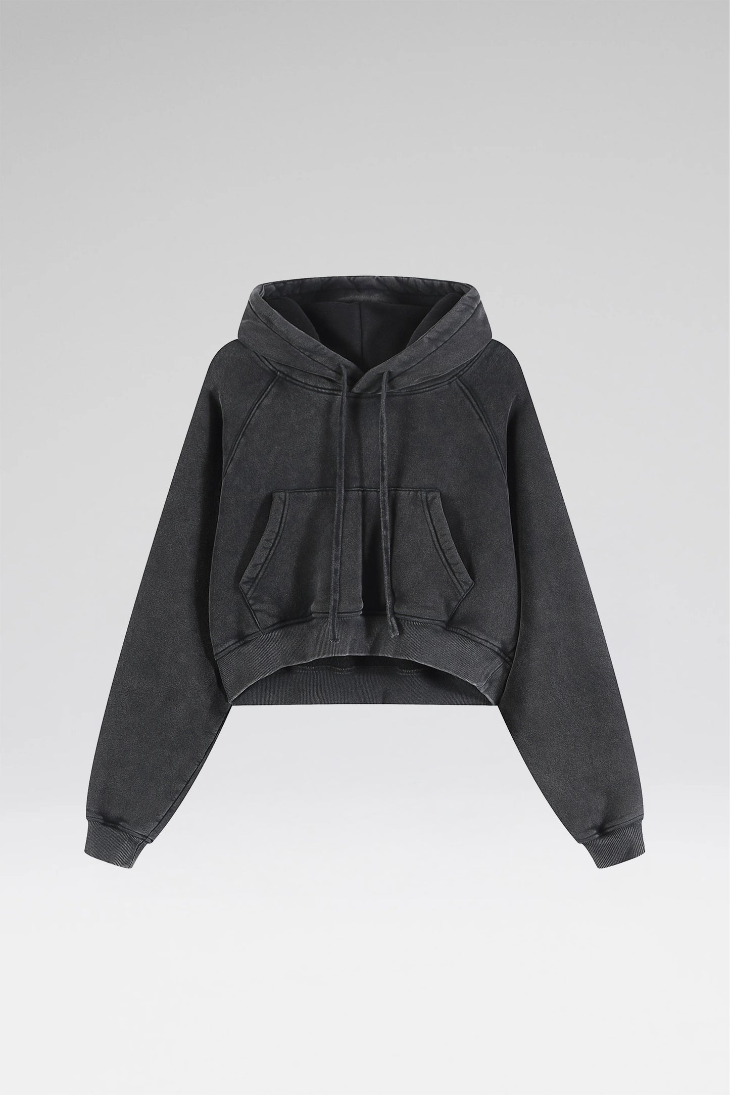 Cropped Zip-Through Hoodie