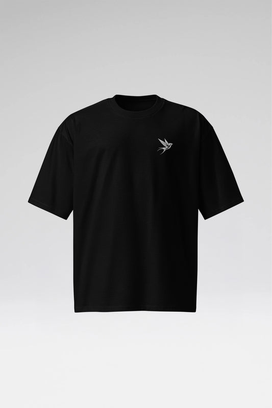 Heritage Swallow Embroidered Oversized Heavyweight T-Shirt