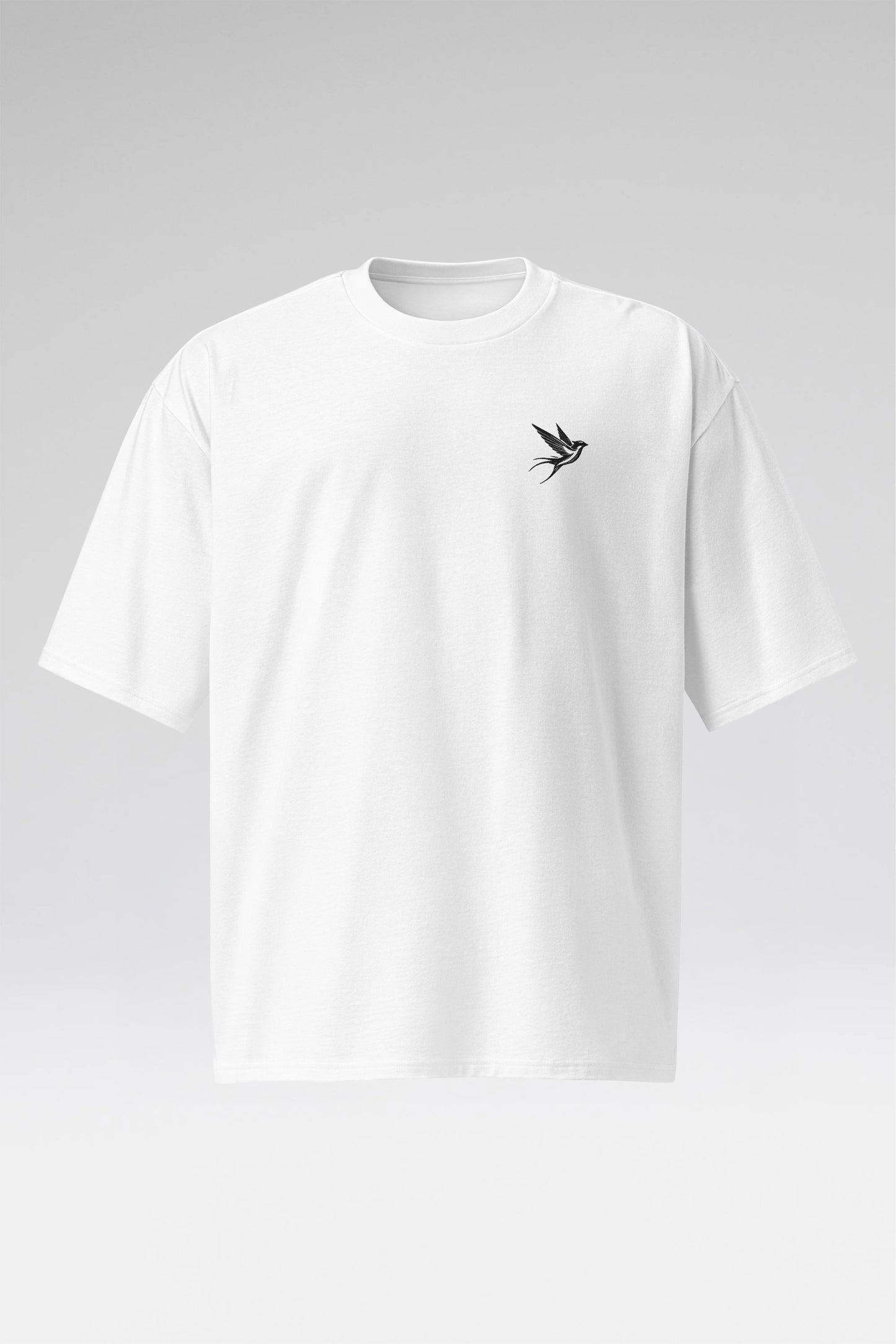 Heritage Swallow Embroidered Oversized Heavyweight T-Shirt